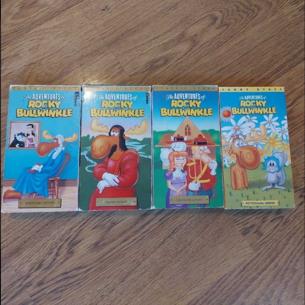 Rocky & bullwinkle vhs set
